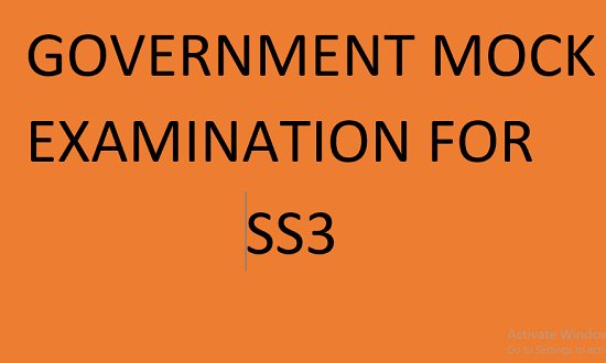 Government Mock Exam Question and Answer For SS3